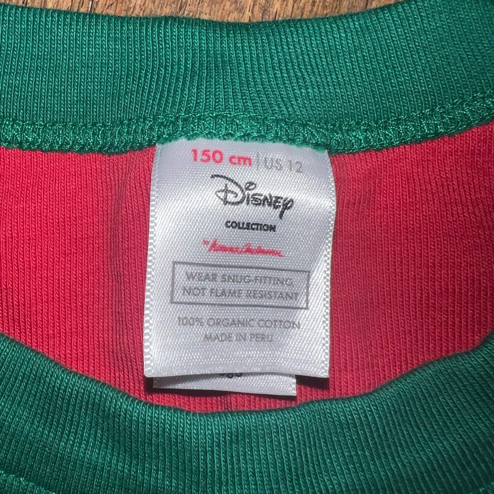 Hanna Andersson Mickey Mouse Red and Green Pajama Set Kids Size 12 (150cm) - Picture 4 of 6